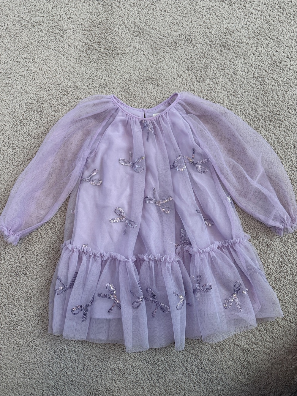 2T Lilac Tulle Bow Dress for Kids